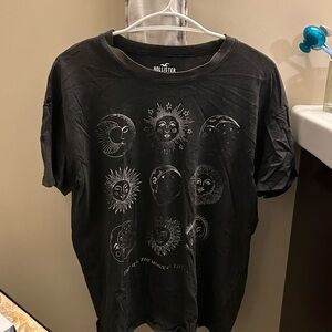 Hollister Black Celestial Graphic Tee